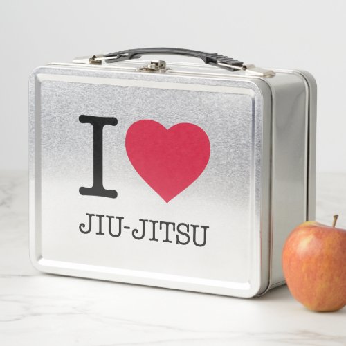 I LOVE JIU JITSU METAL LUNCH BOX