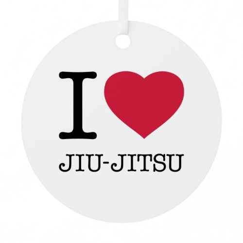 I LOVE JIU JITSU METAL ORNAMENT