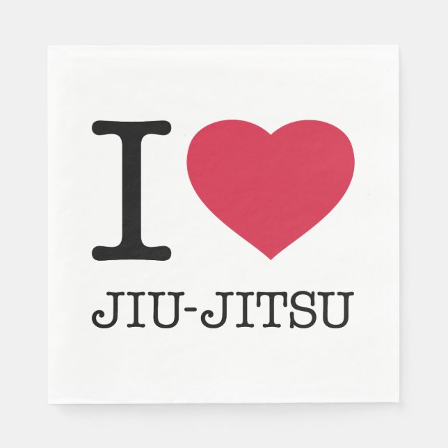 I LOVE JIU JITSU NAPKINS (Front)