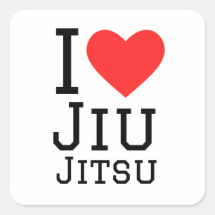 I love Jiu jitsu Square Sticker