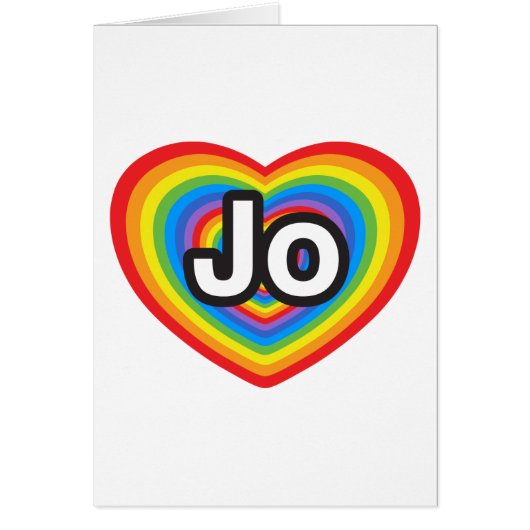 I love Jo. I love you Jo. Heart (Front)