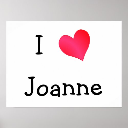 I Love Joanne Poster