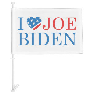 I Love Joe Biden Car Flag