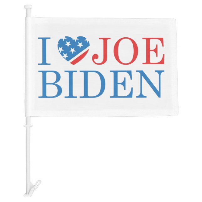I Love Joe Biden Car Flag (Front)