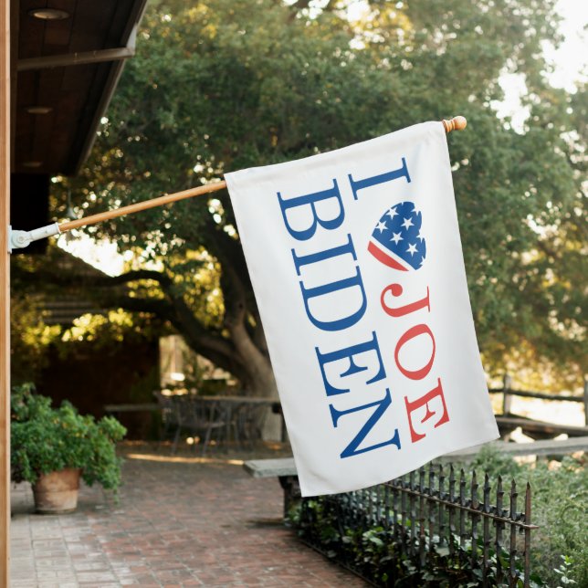 I Love Joe Biden House Flag (In SItu)