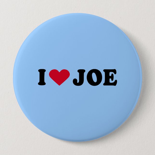 I LOVE JOE PINBACK BUTTON (Front)