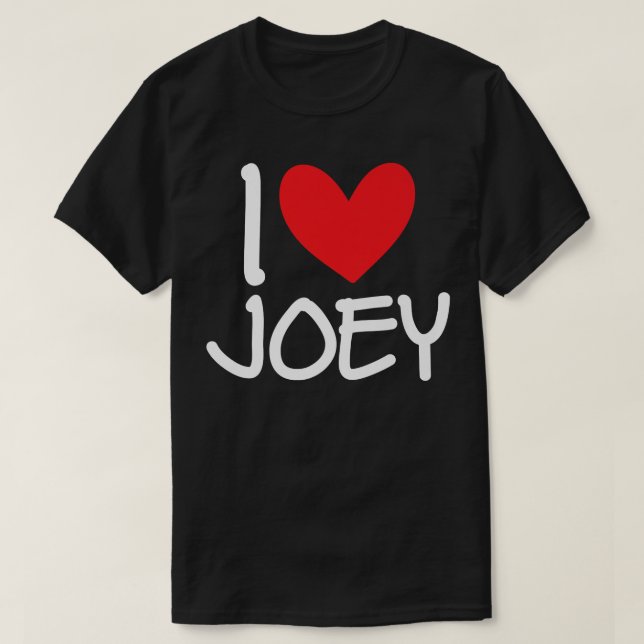 I Love Joey Heart Name Personalized Men Guy BFF Fr T-Shirt (Design Front)