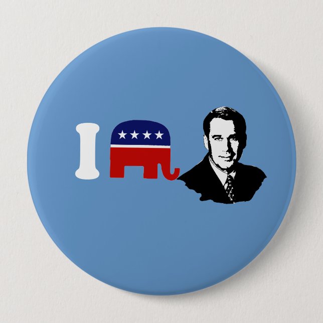 I Love John Boehner Pinback Button (Front)