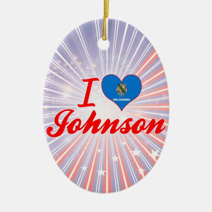 I Love Johnson, Oklahoma Christmas Tree Ornament