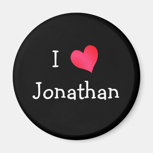 I Love Jonathan Magnet (Front)