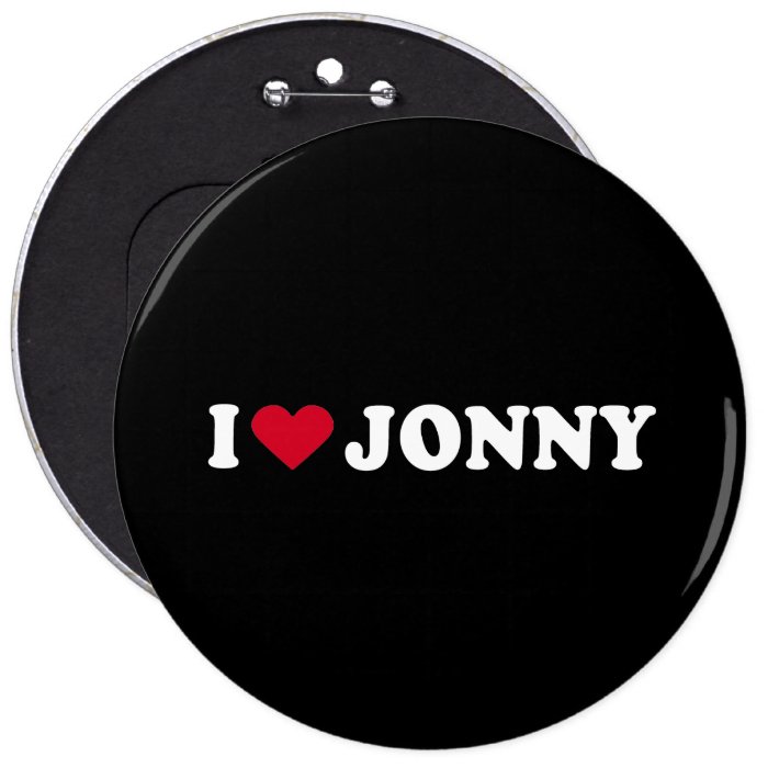 I LOVE JONNY PINBACK BUTTON