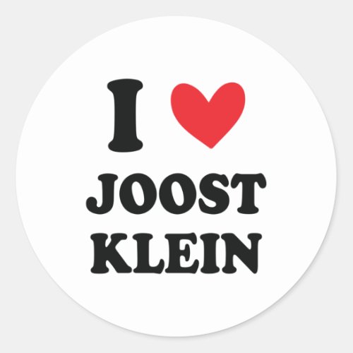 I Love Joost Klein I Heart Joost Klein Unisex Desi Classic Round Sticker