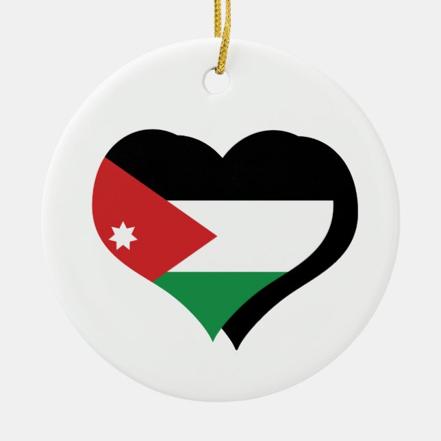 I Love Jordan Flag Ornament (Front)