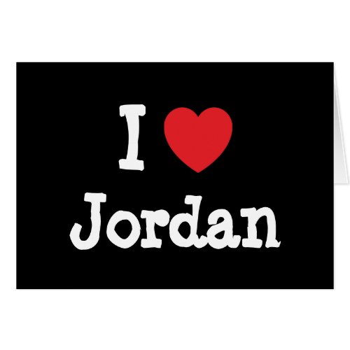 I love Jordan heart custom personalized