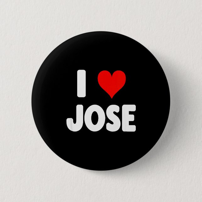 I Love Jose - Heart  Button (Front)