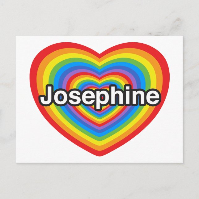 I love Josephine. I love you Josephine. Heart Postcard (Front)