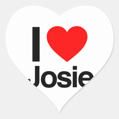 i love josie heart sticker