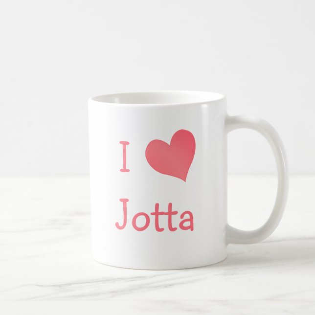 I Love Jotta Coffee Mug (Right)