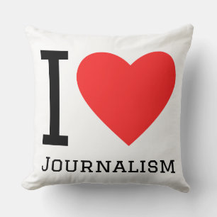 I love journalism throw pillow