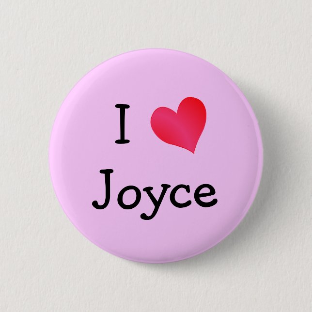 I Love Joyce Button (Front)