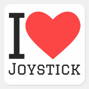 I love joystick square sticker