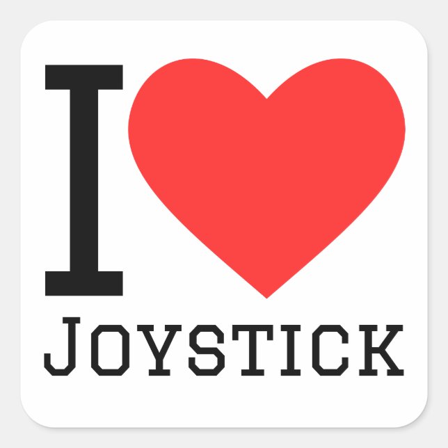 I love joystick  square sticker (Front)