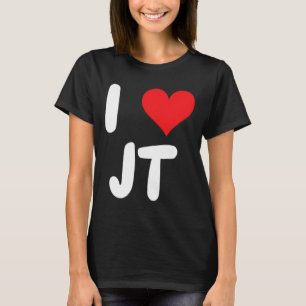I Love Jt - Heart - Name  T-Shirt
