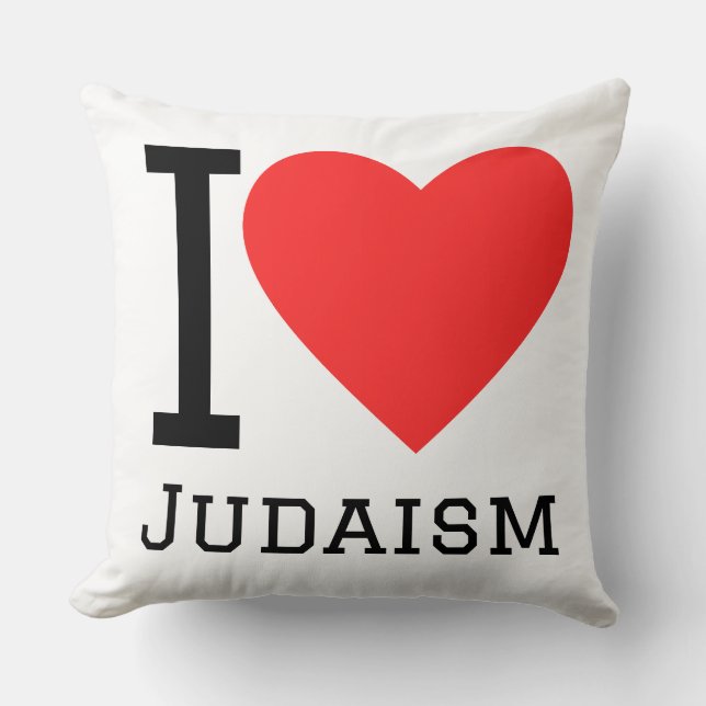 I love Judaism  Throw Pillow (Front)
