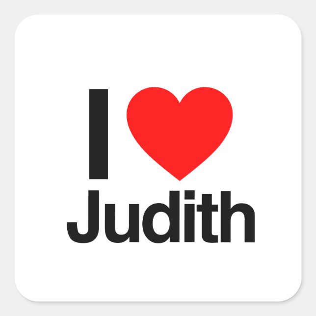 i love judith square sticker (Front)