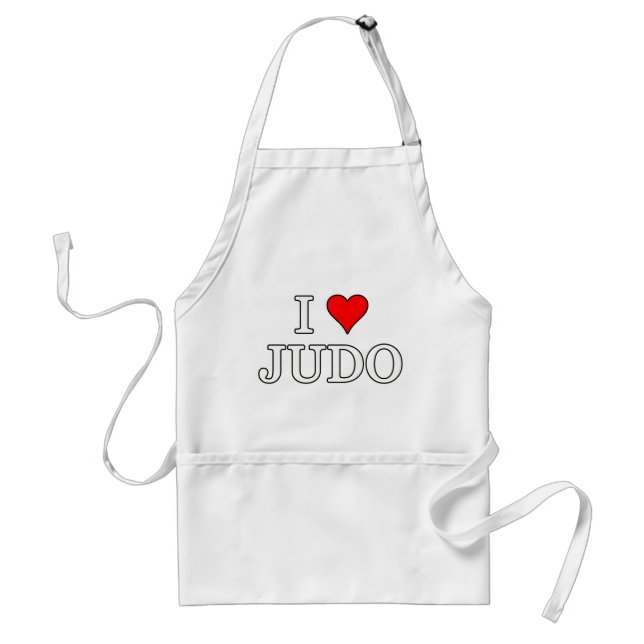 I Love Judo Adult Apron (Front)