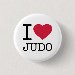 I LOVE JUDO BUTTON