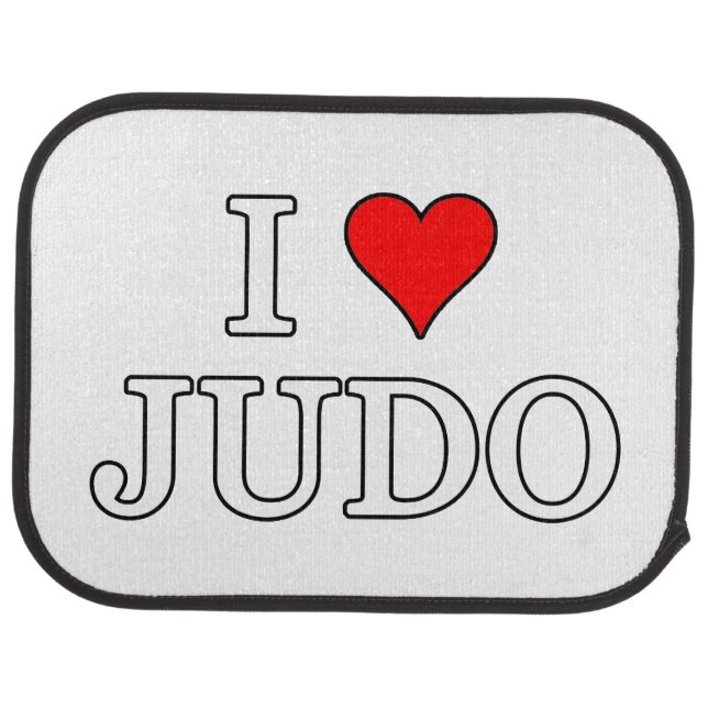 I Love Judo Car Floor Mat (Rear)