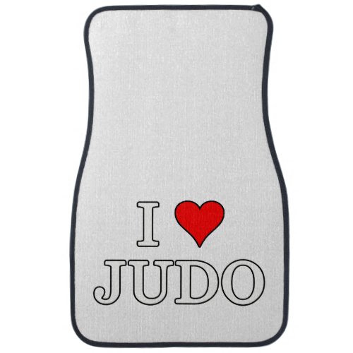I Love Judo Car Floor Mat