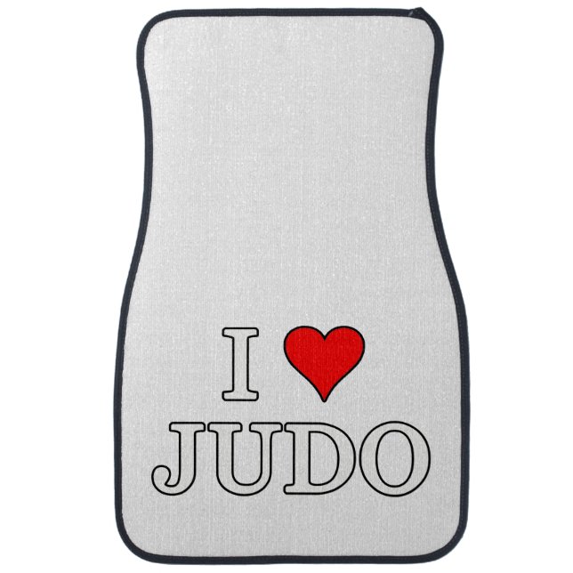I Love Judo Car Floor Mat (Front)