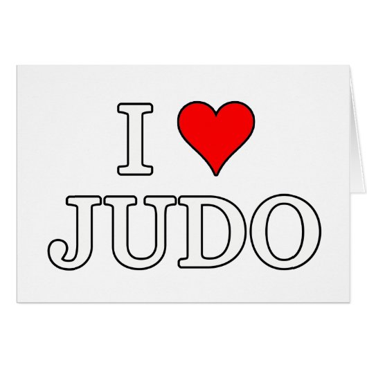 I Love Judo Cards (Front Horizontal)