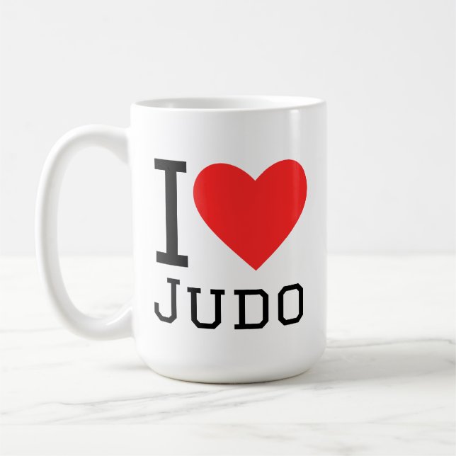 I love judo coffee mug (Left)