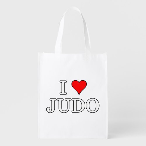 I Love Judo Grocery Bag