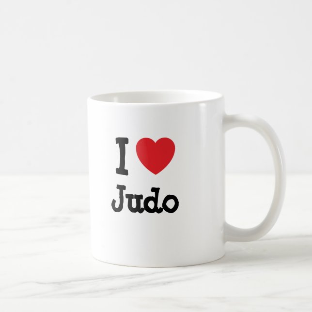 I love Judo heart custom personalized Coffee Mug (Right)