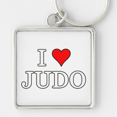 I Love Judo Keychain
