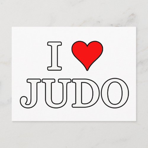 I Love Judo Postcard