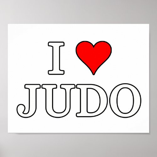 I Love Judo Poster