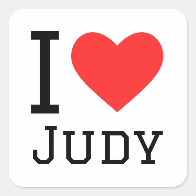 I love judy square sticker (Front)