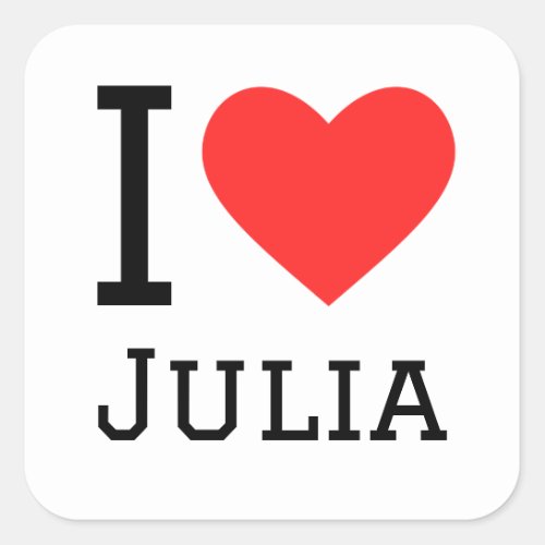 I love julia square sticker