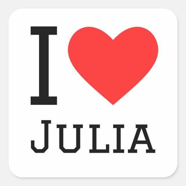 I love julia square sticker (Front)