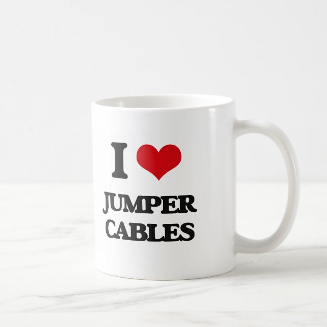 I Love Jumper Cables Coffee Mug (Right)