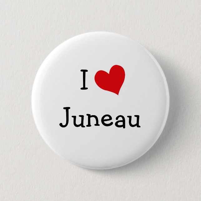 I Love Juneau Button (Front)