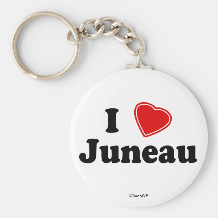 I Love Juneau Keychain