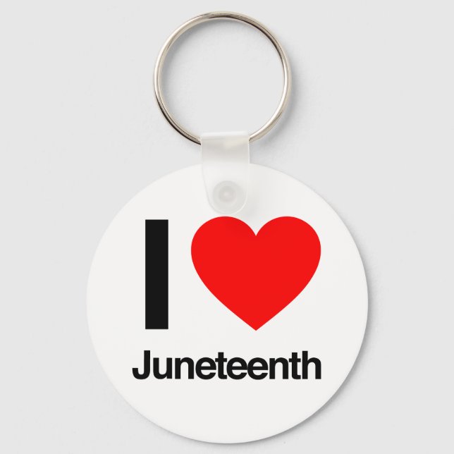 i love juneteenth keychain (Front)