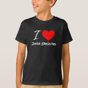 I Love Junior Dragsters Racing Heart T-Shirt