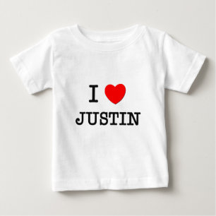I Love Justin Baby T-Shirt